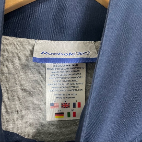 Vintage Reebok Track Suit Two Piece Navy Blue White Men Size Medium 2 Piece - Picture 5 of 13